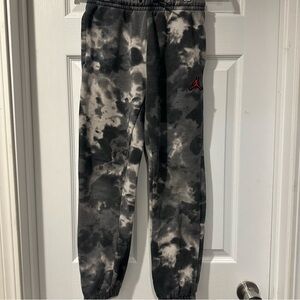 Jordan Kids Black and White Tie-Dye Joggers